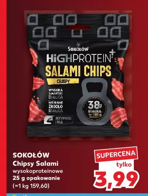 Chipsy salami wysokoproteinowe Sokołów promocja w Kaufland