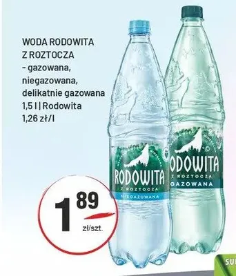 Woda Rodowita z Roztocza gazowana promocja w Sedal