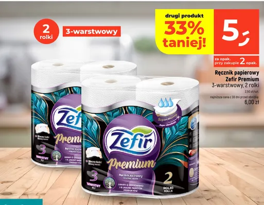 Ręcznik papierowy Zefir Premium 3-warstwowy 2-pak promocja w Dealz
