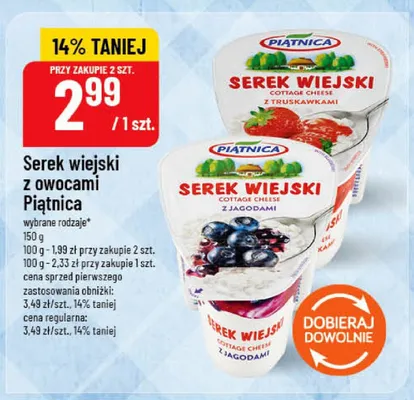 Serek wiejski z truskawkami Piątnica promocja w POLOmarket
