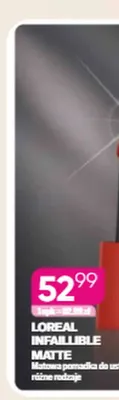 Matowa pomadka do ust L'Oréal Infaillible Matte promocja w Drogerie Koliber