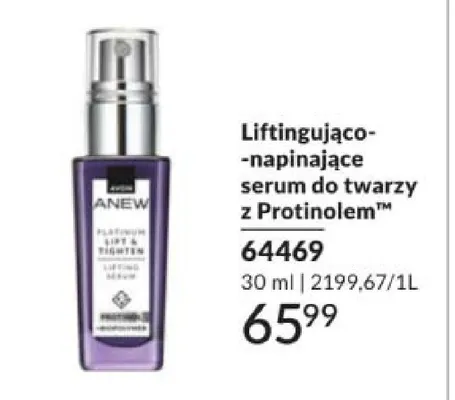Liftingująco-napinające serum do twarzy z Protinolem Anew promocja w AVON