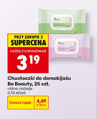 Chusteczki do demakijażu Be Beauty promocja w Biedronka