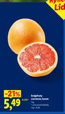 Grejpfruty czerwone luzem Ryneczek Lidla promocja w Lidl