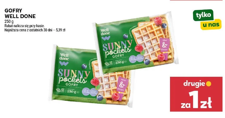 Gofry Well Done Sunny Pockets promocja w Stokrotka
