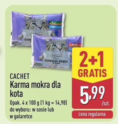 Karma mokra dla kota Cachet promocja w Aldi