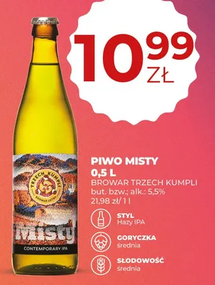 Piwo Misty promocja w Duży Ben