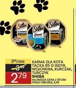 Karma dla kota tacka indyk Sheba promocja w Wafelek