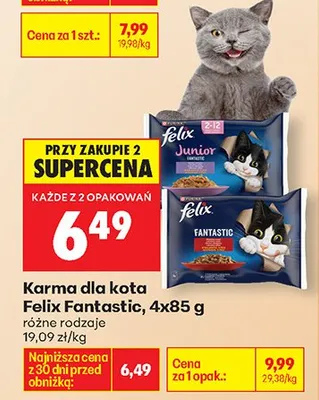 Karma dla kota Junior różne rodzaje promocja w Biedronka