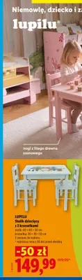 Stolik dziecięcy z 2 krzesełkami Lupilu promocja w Lidl