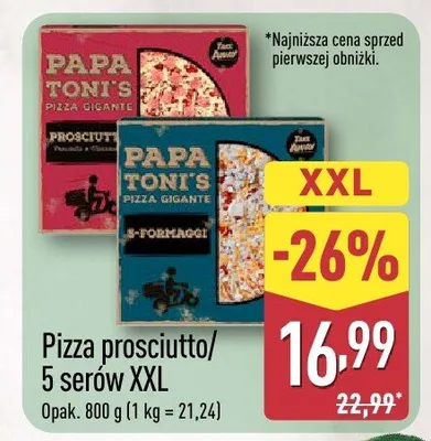 Pizza XXL PAPA TONI'S promocja w Aldi