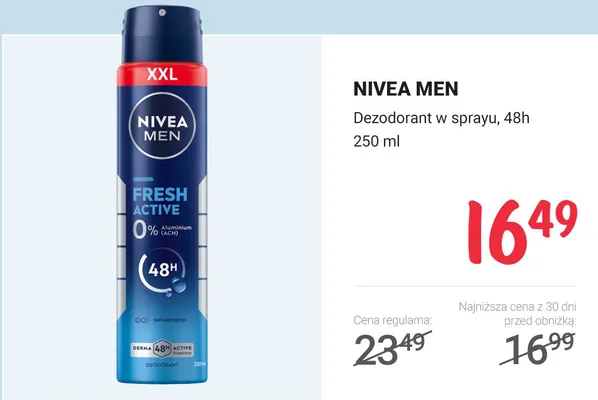 Dezodorant w sprayu, 48h, 250 ml promocja w Rossmann