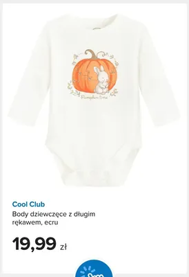Body dziewczęce z długim rękawem ecru Cool Club promocja w Smyk
