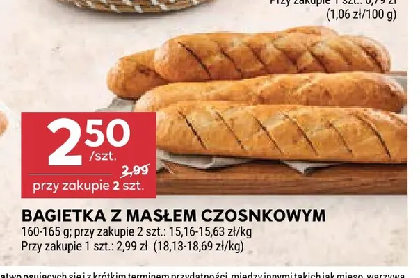 Bagietka z masłem czosnkowym promocja w Stokrotka