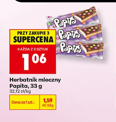 Herbatnik mleczny Papita promocja w Biedronka