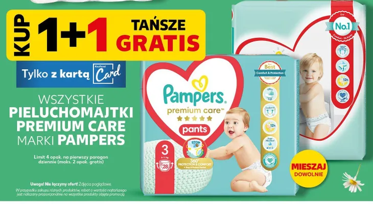 Pieluchomajtki premium care  promocja w Kaufland