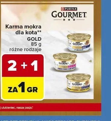 Karma mokra dla kota Gold Gourmet promocja w Carrefour