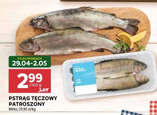 Pstrąg tęczowy patroszony Mirko promocja w Stokrotka