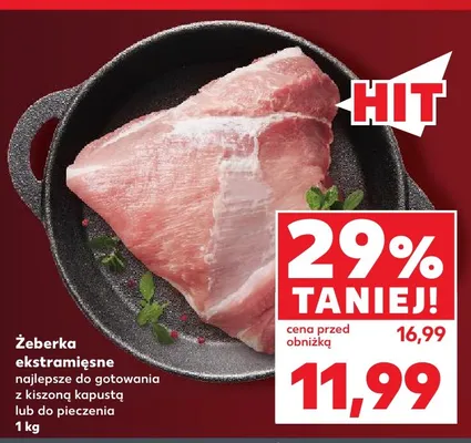 Żeberka ekstramięsne promocja w Kaufland