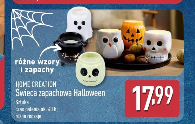 Świeca zapachowa Halloween Home Creation promocja w Aldi