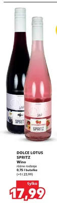 Wino Dolce Lotus Strawberries Spritz promocja w Kaufland