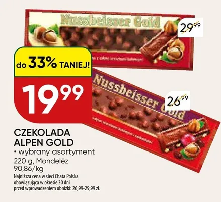 Czekolada Alpen Gold promocja w Chata Polska