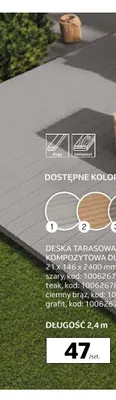 Deska tarasowa kompozytowa Duna 2,4 m promocja w Komfort