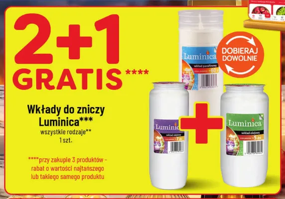 Wkłady do zniczy Luminica promocja w POLOmarket