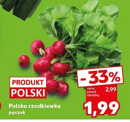 Rzodkiewka pęczek polska promocja w Kaufland