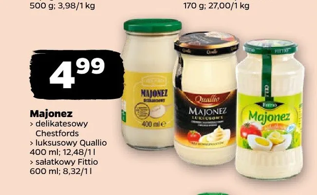 Majonez delikatesowy Chestfords promocja w Netto