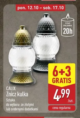 Znicz kulka Calix promocja w Aldi