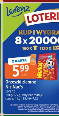 Orzeszki ziemne Nic Nac's promocja w Leclerc