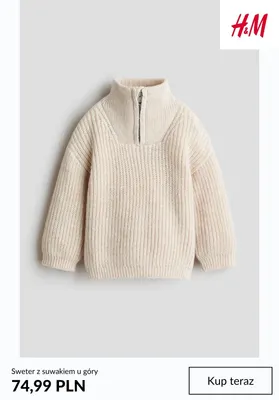 Sweter z suwakiem u góry H & M promocja w H&M