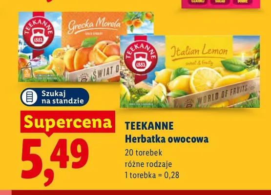Herbatka owocowa Italian Lemon Teekanne promocja w Lidl