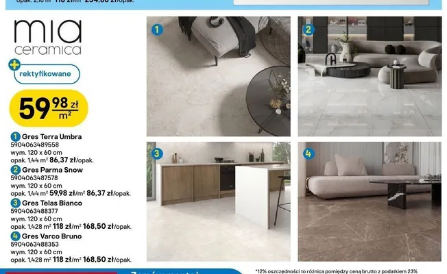 Gres Terra Umbra Mia Ceramica promocja w Castorama