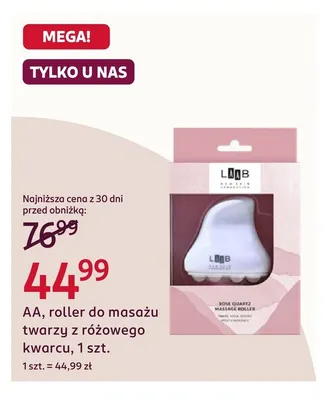 Roller do masażu twarzy z różowego kwarcu Aa promocja w Rossmann
