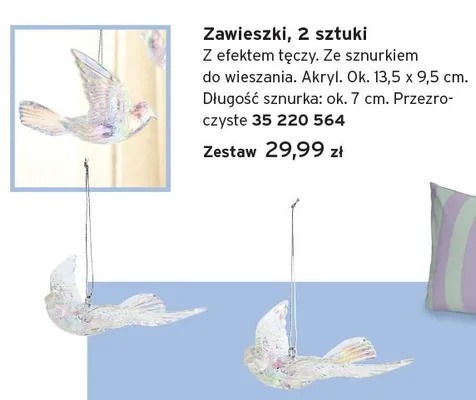 Zawieszki z efektem tęczy promocja w Tchibo