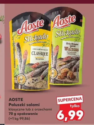 Paluszki salami klasyczne Aoste promocja w Kaufland