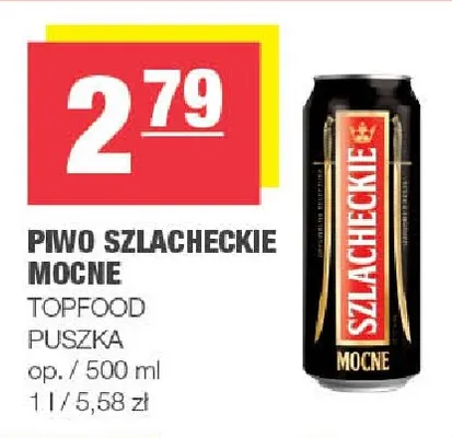 Piwo Szlacheckie Mocne promocja w SPAR