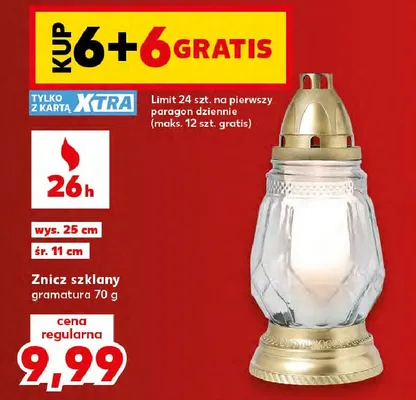 Znicz szklany promocja w Kaufland