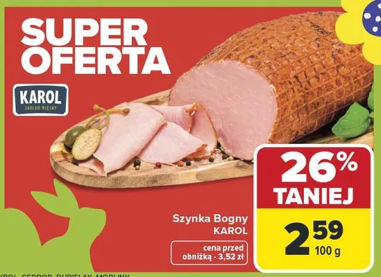 Szynka bogny promocja w Carrefour