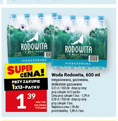 Woda gazowana Rodowita promocja w Twój Market