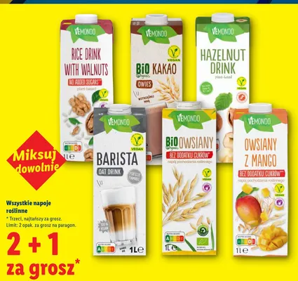 Napój owsiany z mango bez dodatku cukrów promocja w Lidl