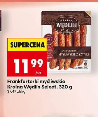 Frankfurterki myśliwskie Kraina Wędlin Select promocja w Biedronka