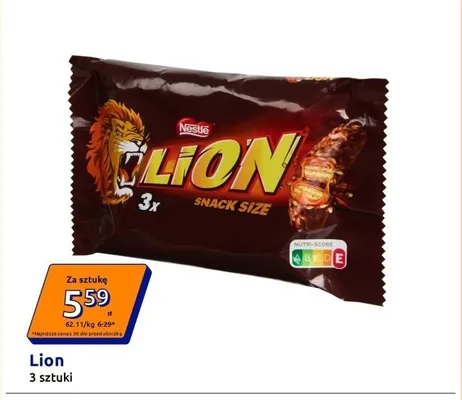 Baton Lion Snack Size 3-pak promocja w Action