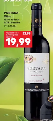 Wino Portada, różne rodzaje promocja w Kaufland
