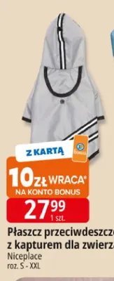 Płaszcz przeciwdeszczowy z kapturem dla zwierząt Niceplace promocja w Leclerc