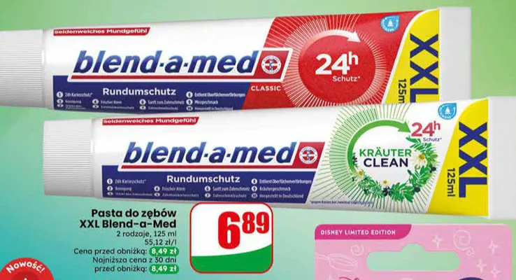Pasta do zębów XXL Blend-a-Med 2 rodzaje promocja w Dino