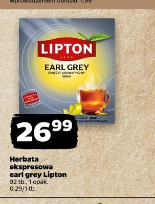 Herbata ekspresowa Earl Grey Lipton promocja w Netto
