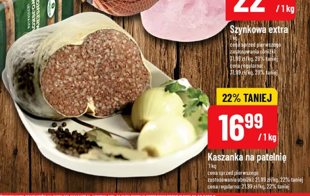 Kaszanka na patelnię promocja w POLOmarket